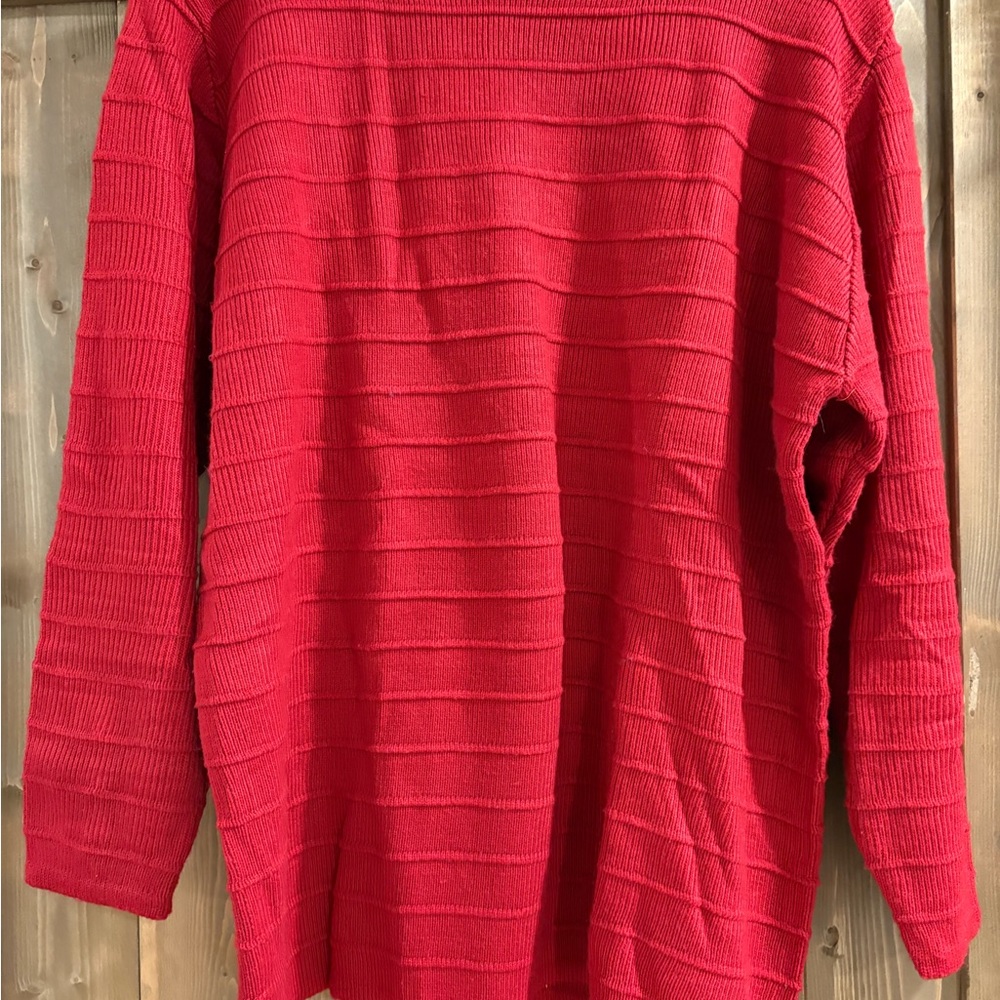 Vintage Tower Hill Chunky Red Women's Crew Neck Sweater